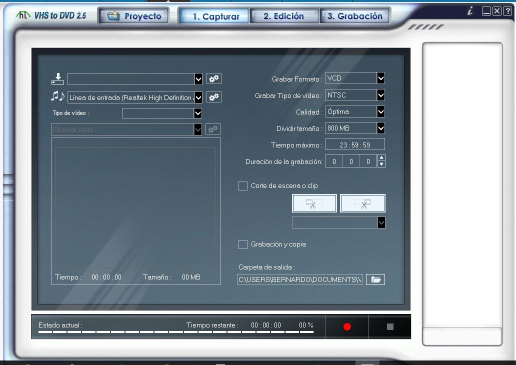 Honestech screen